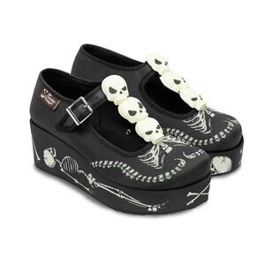 Skeletons Under Your Bed Women's Mary Jane Platform